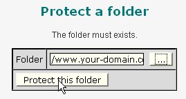 protecting a website folder